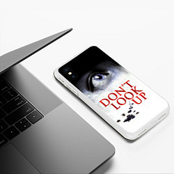 Чехол iPhone XS Max матовый Dont look up Netflix, цвет: 3D-белый — фото 2