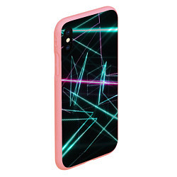 Чехол iPhone XS Max матовый Лазерная композиция, цвет: 3D-баблгам — фото 2