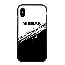 Чехол iPhone XS Max матовый Nissan ниссан, цвет: 3D-черный