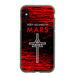Чехол iPhone XS Max матовый 30 Seconds to Mars - До марса 30 сек