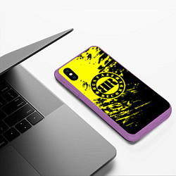 Чехол iPhone XS Max матовый 9 грамм - Bustazz Records, цвет: 3D-фиолетовый — фото 2