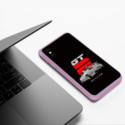 Чехол iPhone XS Max матовый Nissan gt, цвет: 3D-сиреневый — фото 2
