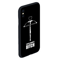 Чехол iPhone XS Max матовый Walking dead - арбалет Дерила, цвет: 3D-черный — фото 2