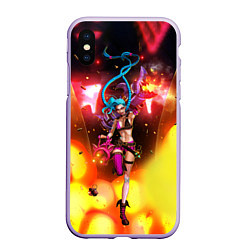 Чехол iPhone XS Max матовый ARCANE League Of Legends JINX взрыв