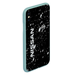 Чехол iPhone XS Max матовый Nissan qashqai, цвет: 3D-мятный — фото 2