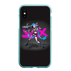 Чехол iPhone XS Max матовый Arcane - League Of Legends Jinx