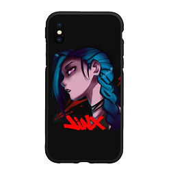 Чехол iPhone XS Max матовый Arcane - League Of Legends - Jinx