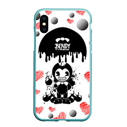 Чехол iPhone XS Max матовый BOMB LOVE BENDY AND THE INK MACHINE, цвет: 3D-мятный