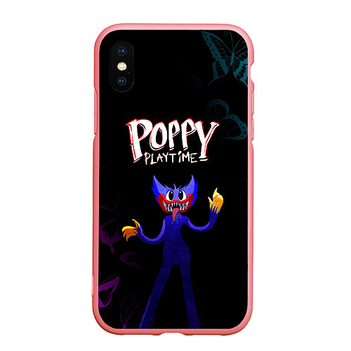 Чехол iPhone XS Max матовый Poppy Playtime бабочки / 3D-Баблгам – фото 1