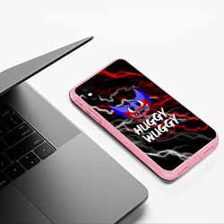 Чехол iPhone XS Max матовый Huggy Wuggy - Молния с грозой, цвет: 3D-баблгам — фото 2