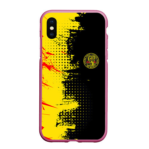 Чехол iPhone XS Max матовый Кобра Кай Cobra Kai / 3D-Малиновый – фото 1