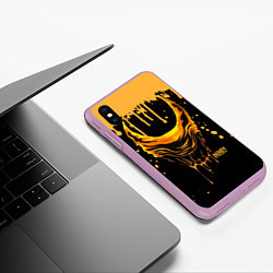 Чехол iPhone XS Max матовый Bendy and the Ink Machine Бэнди чудовище, цвет: 3D-сиреневый — фото 2