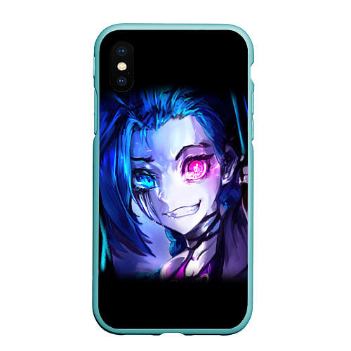 Чехол iPhone XS Max матовый Jinx Powder / 3D-Мятный – фото 1