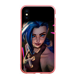 Чехол iPhone XS Max матовый Jinx - Джинкс Паудер, цвет: 3D-баблгам