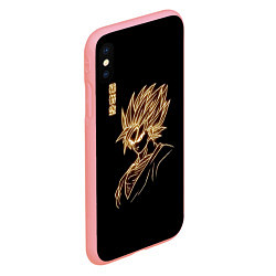 Чехол iPhone XS Max матовый Гоку неоновый Dragon Ball, цвет: 3D-баблгам — фото 2