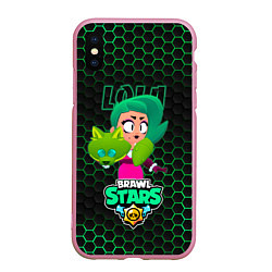 Чехол iPhone XS Max матовый Лола Lola BRAWL STARS соты