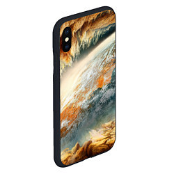 Чехол iPhone XS Max матовый Песчаный Космос, цвет: 3D-черный — фото 2