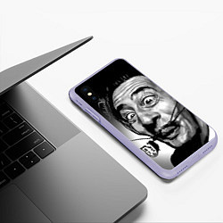 Чехол iPhone XS Max матовый Salvador Dali - grimace, цвет: 3D-светло-сиреневый — фото 2