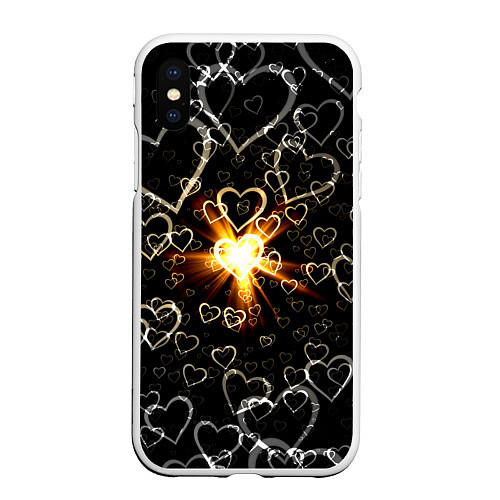 Чехол iPhone XS Max матовый Star in the Heart / 3D-Белый – фото 1