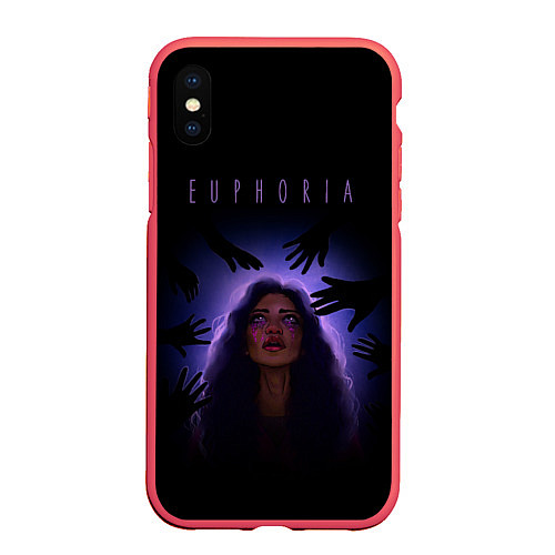 Чехол iPhone XS Max матовый Euphoria Rue / 3D-Красный – фото 1