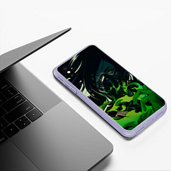 Чехол iPhone XS Max матовый Опасная Вайпер, цвет: 3D-светло-сиреневый — фото 2