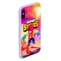 Чехол iPhone XS Max матовый GROM BRAWL STARS FANTASY, цвет: 3D-светло-сиреневый — фото 2