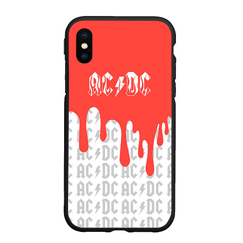 Чехол iPhone XS Max матовый Ac dc : rock / 3D-Черный – фото 1