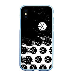 Чехол iPhone XS Max матовый EXO BAND : эхо, цвет: 3D-голубой