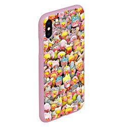 Чехол iPhone XS Max матовый Уточки Лалафанфан, цвет: 3D-розовый — фото 2