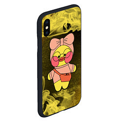 Чехол iPhone XS Max матовый LALAFANFAN - МОДНИЦА - Пламя, цвет: 3D-черный — фото 2