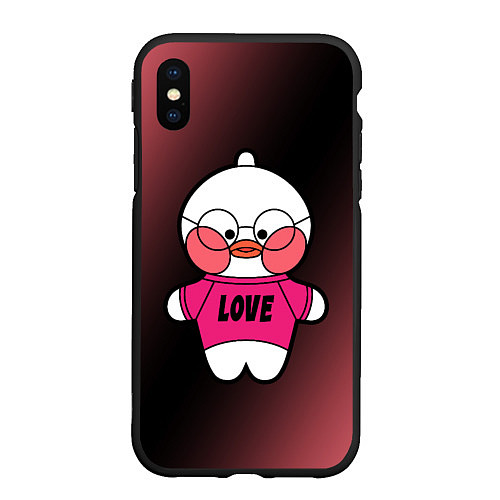 Чехол iPhone XS Max матовый LALAFANFAN - LOVE / 3D-Черный – фото 1