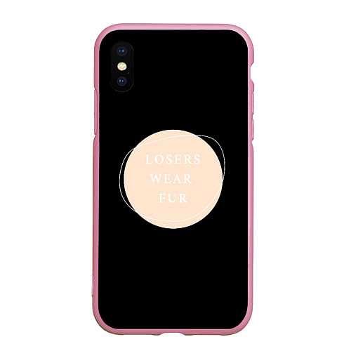 Чехол iPhone XS Max матовый Losers wear fur 2 / 3D-Розовый – фото 1