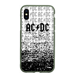 Чехол iPhone XS Max матовый ACDC rock