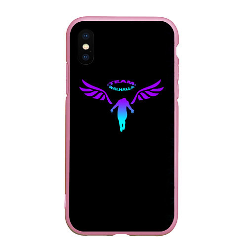 Чехол iPhone XS Max матовый WALHALLA TEAM NEON LOGO TOKYO REVENGERS / 3D-Розовый – фото 1