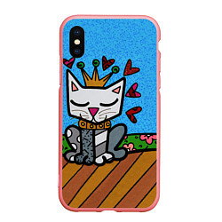 Чехол iPhone XS Max матовый Romero Britto - Originals