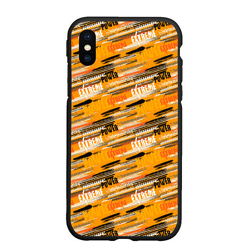 Чехол iPhone XS Max матовый EXTREME экстремал / 3D-Черный – фото 1