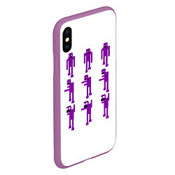 Чехол iPhone XS Max матовый Five Nights At Freddys purple guy, цвет: 3D-фиолетовый — фото 2