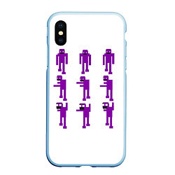 Чехол iPhone XS Max матовый Five Nights At Freddys purple guy, цвет: 3D-голубой