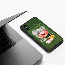 Чехол iPhone XS Max матовый Duck Lalafan - утёнок Лалафан, цвет: 3D-черный — фото 2