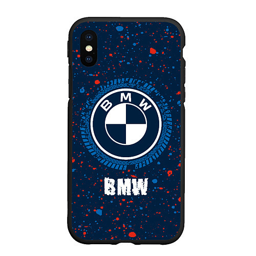 Чехол iPhone XS Max матовый BMW BMW Брызги / 3D-Черный – фото 1