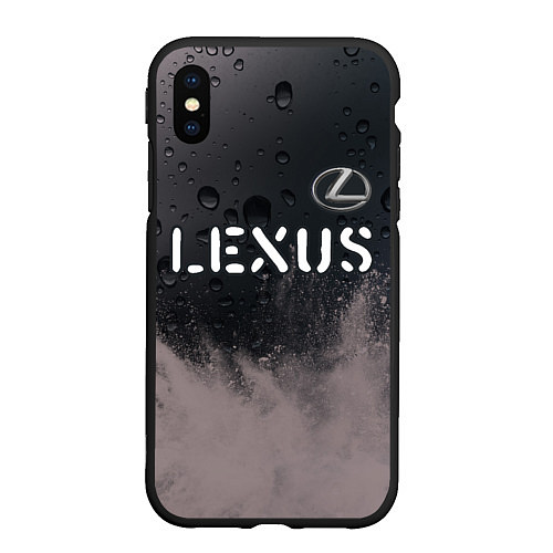 Чехол iPhone XS Max матовый LEXUS Lexus - Краски / 3D-Черный – фото 1