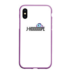 Чехол iPhone XS Max матовый J-Hooope, цвет: 3D-фиолетовый