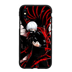 Чехол iPhone XS Max матовый Токийский Гуль Красный Змей Tokyo Ghoul Snake, цвет: 3D-черный