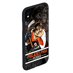 Чехол iPhone XS Max матовый Филадельфия Флайерз, Philadelphia Flyers, цвет: 3D-черный — фото 2