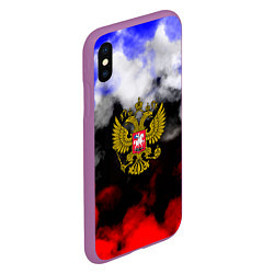 Чехол iPhone XS Max матовый Russia Облока, цвет: 3D-фиолетовый — фото 2