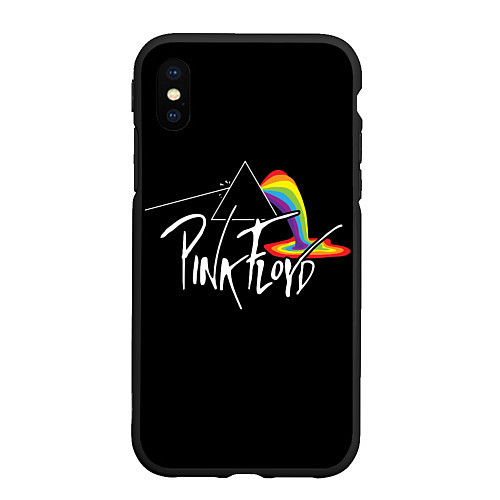 Чехол iPhone XS Max матовый PINK FLOYD - ПИНК ФЛОЙД ЛУЖА / 3D-Черный – фото 1