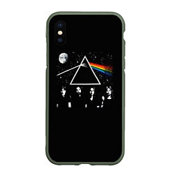 Чехол iPhone XS Max матовый PINK FLOYD LOGO ПИНК ФЛОЙД НЕБО, цвет: 3D-темно-зеленый