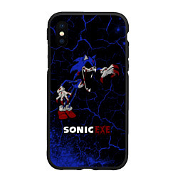 Чехол iPhone XS Max матовый SONIC EXE Арт, цвет: 3D-черный