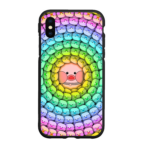 Чехол iPhone XS Max матовый Psychedelic Lalafanfan / 3D-Черный – фото 1