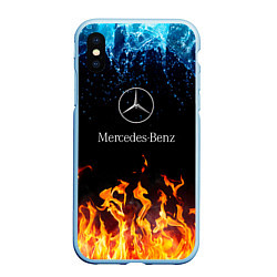 Чехол iPhone XS Max матовый Mercedes-Benz: Вода и Огонь